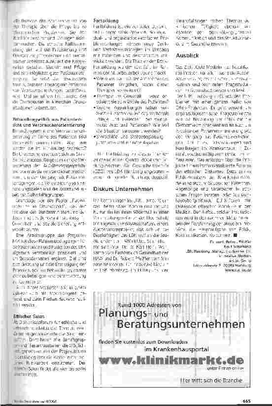 Vorschauseite 3: Das Ethik-ProjektEthik, Kommunikation, Kultur im LBK Hamburg