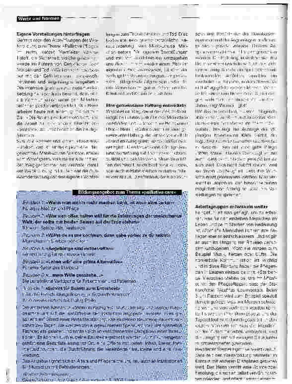 Vorschauseite 3: Heime brauchen neue Abschiedskultur