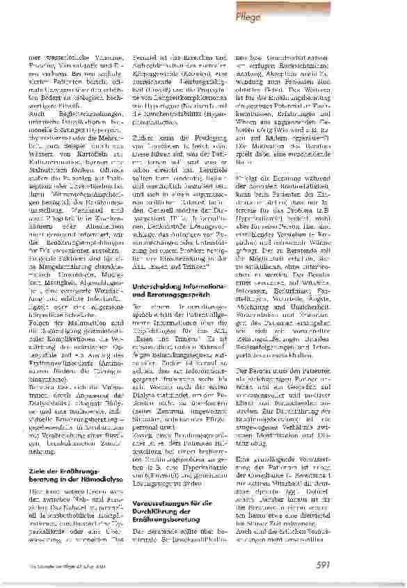 Vorschauseite 2: Ernährungsberatung in der Hämodialyse