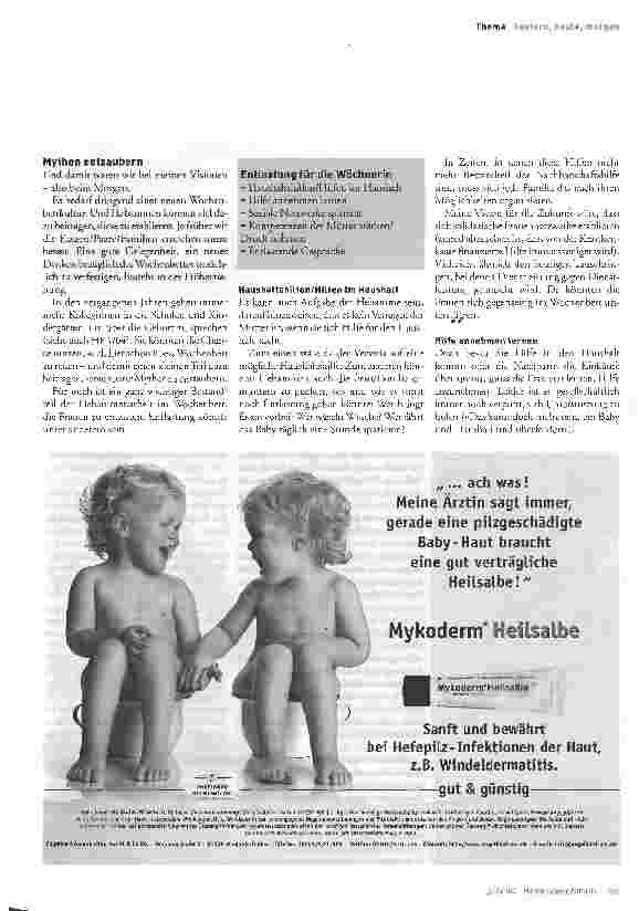 Vorschauseite 4: Das Wochenbett: Gestern, heute - und morgen?