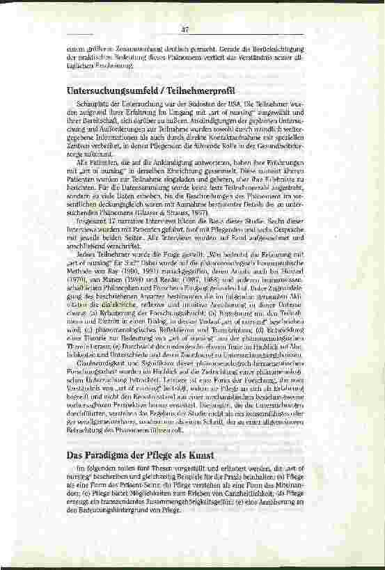 Vorschauseite 2: Die Kunst zu pflegen Ein Konzept zur Partnerschaft von Patient und Pflegekraft