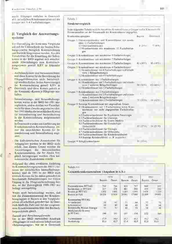 Vorschauseite 3: Vergleich der Kostenrechnungsergebnisse Österreich - Bayern 1979/1981