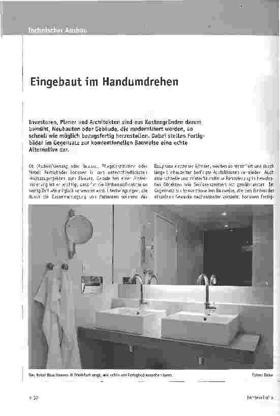 Vorschauseite 1: Eingebaut im Handumdrehen