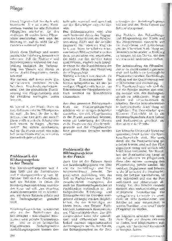 Vorschauseite 3: Krankenund Kinderkrankenpflege im Spiegel der Realität aus der Sicht der Schüler/innen Braun-Preis 93, 2. Platz