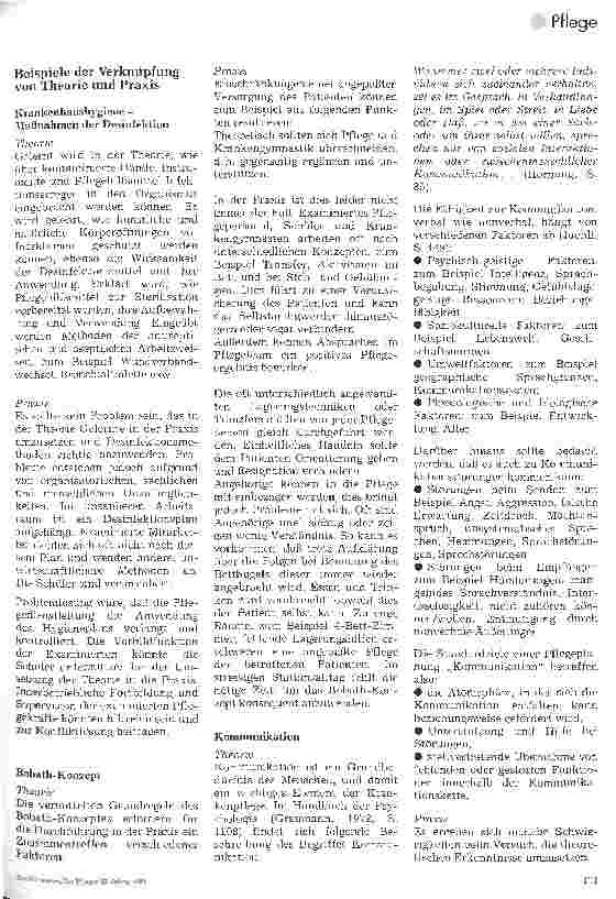 Vorschauseite 4: Krankenund Kinderkrankenpflege im Spiegel der Realität aus der Sicht der Schüler/innen Braun-Preis 93, 2. Platz