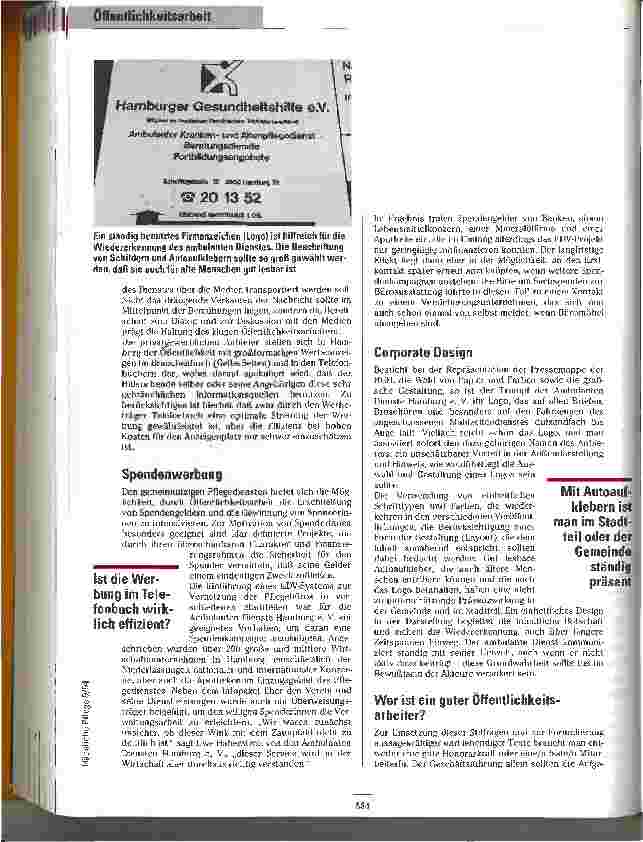 Vorschauseite 3: Information ist alles Praktische Öffentlichkeitsarbeit in der Häuslichen Pflege