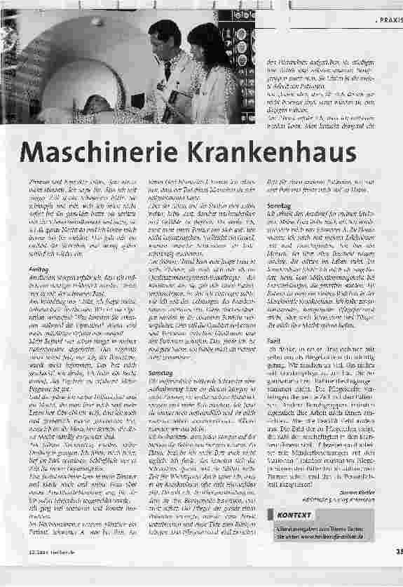 Vorschauseite 2: Ein Rädchen in der Maschinerie Krankenhaus