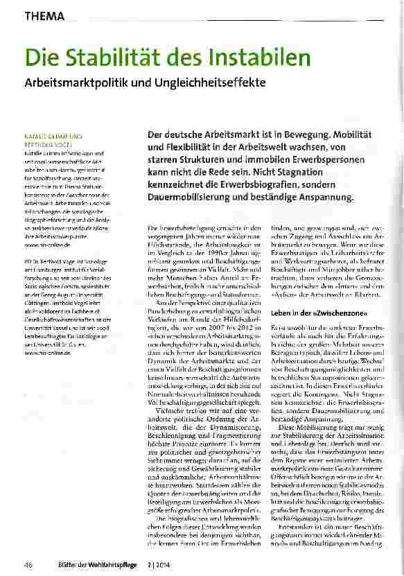 Vorschauseite 1: Die Stabilität des Instabilen