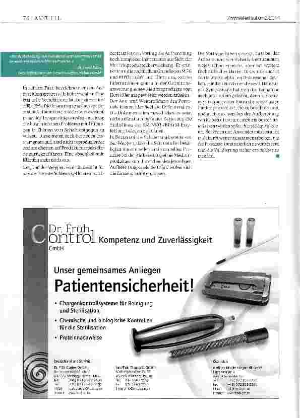 Vorschauseite 4: Hygiene und Aufbereitung von Robotik-Instrumenten