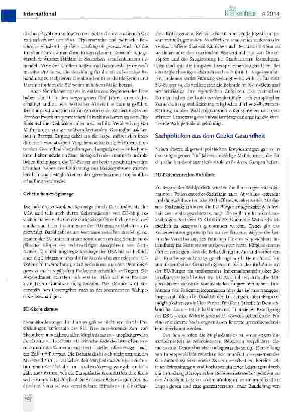 Vorschauseite 2: Europapolitik 2009 bis 2014 Leistungsbilanz einer Legislaturperiode