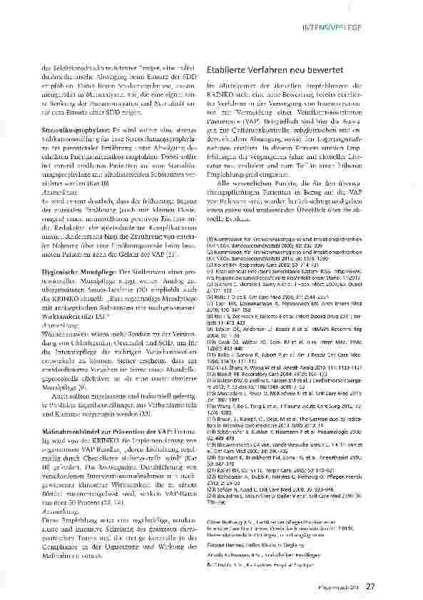 Vorschauseite 4: Im Fokus: Weniger Pneumonien