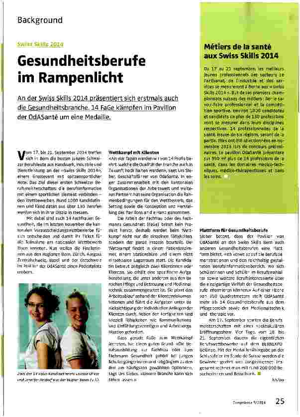 Vorschauseite 1: Gesundheitsberufe im Rampenlicht
