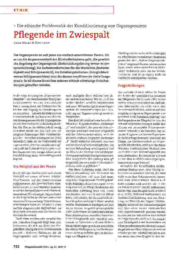 Vorschauseite 1: Pflegende im Zwiespalt