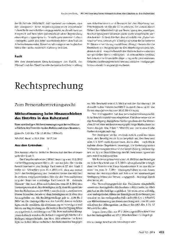 Vorschauseite 5: Urlaubsabgeltung bei aus dem aktiven Dienst ausgeschiedenen Beamten