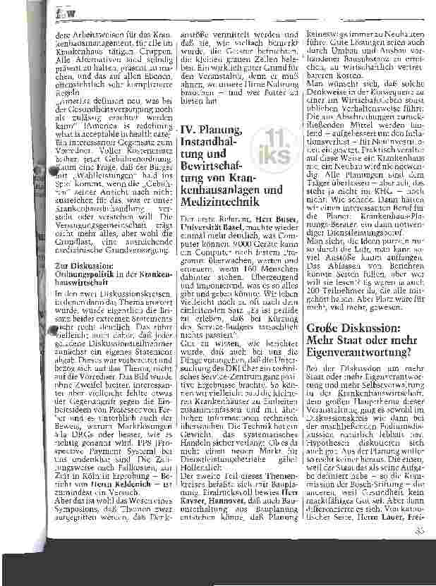 Vorschauseite 4: 11. Internationales Krankenhaussymposion 8.-10. Feb. 1984 Evolution statt Revolution in der Krankenhauswirtschaft