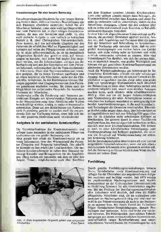 Vorschauseite 2: Probleme des Pflegepersonals bei der psychosozialen Betreuung von Krebspatienten