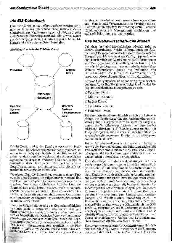 Vorschauseite 2: Das Executive Information System (EIS) aus Sicht des Krankenhausmanage ments
