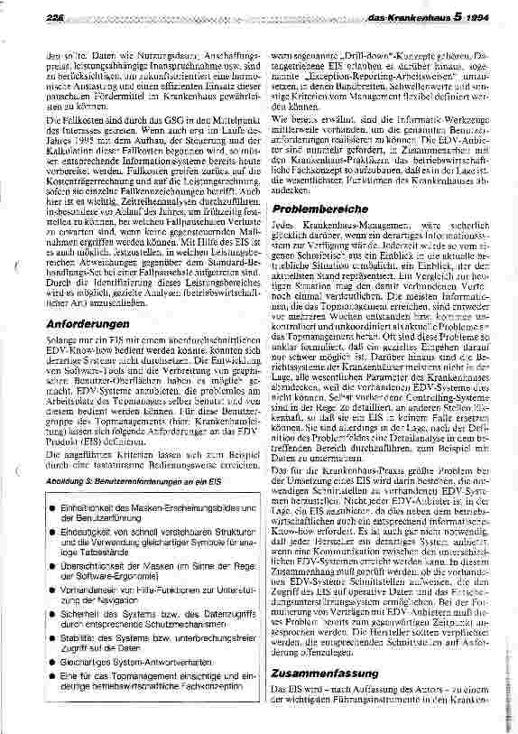 Vorschauseite 3: Das Executive Information System (EIS) aus Sicht des Krankenhausmanage ments