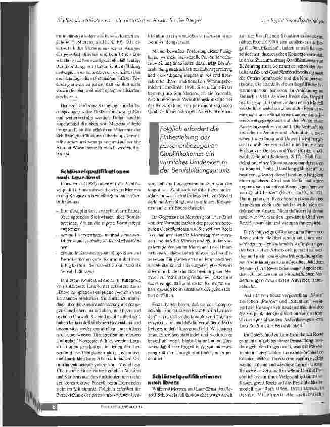 Vorschauseite 5: Schlüsselqualifikationen - ein didaktischer Ansatz für die Pflege?