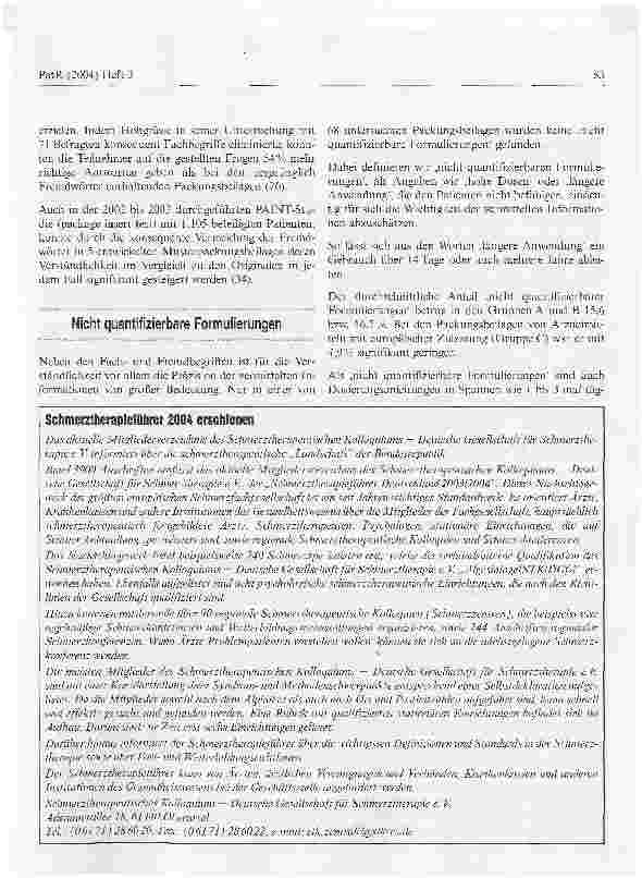 Vorschauseite 5: Packungsbeilagen von Arzneimitteln: Kann der Patient alle enthaltenen Informationen eindeutig verstehen?
