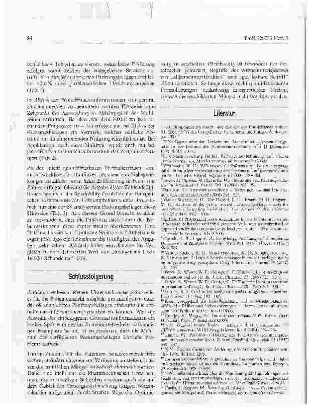 Vorschauseite 6: Packungsbeilagen von Arzneimitteln: Kann der Patient alle enthaltenen Informationen eindeutig verstehen?
