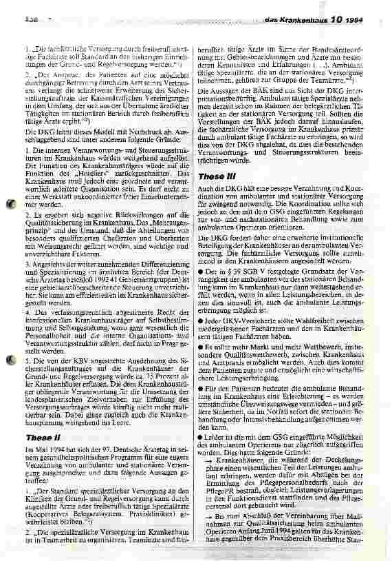 Vorschauseite 2: Die künftige Koordination von ambulanter und stationärer Versorgung aus der Sicht der Krankenhäuser