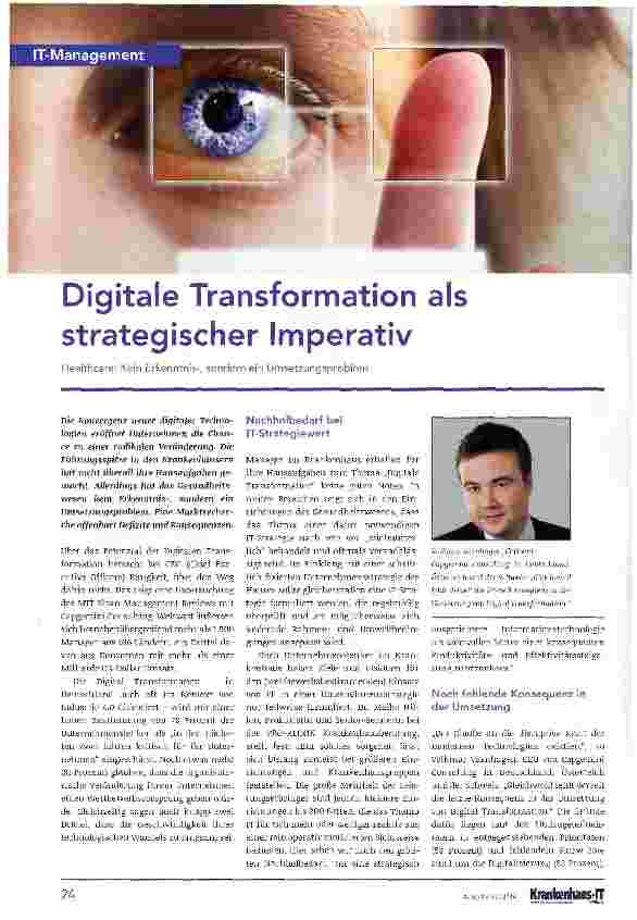Vorschauseite 1: Digitale Transformation als strategischer Imperativ