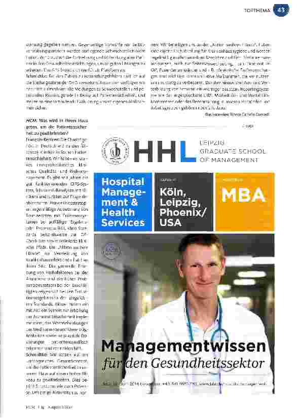 Vorschauseite 3: Patientensicherheit auf sehr hohem Niveau