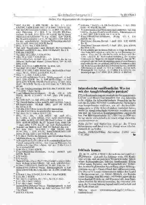Vorschauseite 6: Das Negativatest des IntegrationsamtesVoraussetzungen, Wirkungen und Rechtsschutz