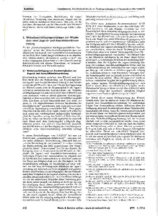 Vorschauseite 3: Die höchstrichterliche Rechtsprechung zum Personalvertre-tungsrecht (und parallel Betriebsverfassungsrecht) 2013/2014