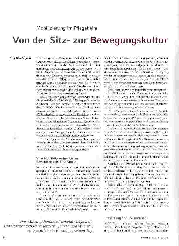 Vorschauseite 1: Von der Sitzzur Bewegungskultur