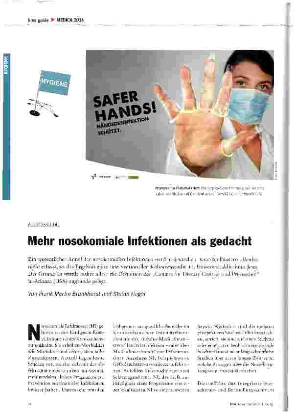 Vorschauseite 1: Mehr nosokomiale Infektionen als gedacht