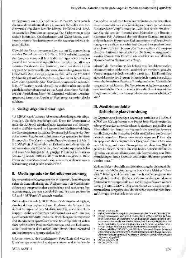 Vorschauseite 2: Aktuelle Gesetzesänderungen im Medizinprodukterecht