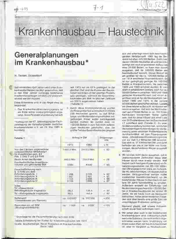 Vorschauseite 1: Generalplanungen im Krankenhausbau