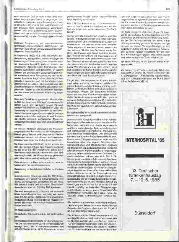 Vorschauseite 4: Generalplanungen im Krankenhausbau