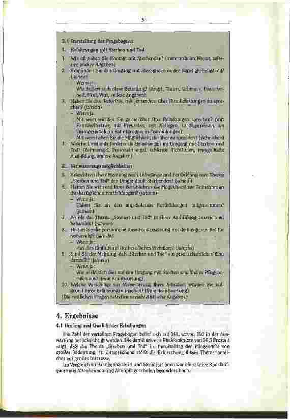Vorschauseite 4: Sterben und Tod im Berufsalltag Pflegende zwischen Hilflosigkeit und Professionalität