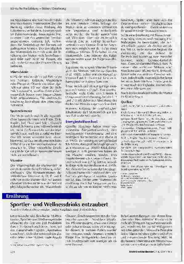 Vorschauseite 3: Zusammensetzung der MuttermilchKlinische Fortbildung - Stillen