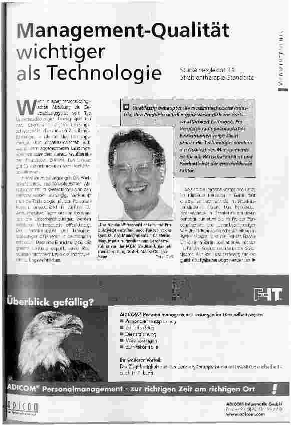 Vorschauseite 1: Management-Qualität wichtiger als Technologie