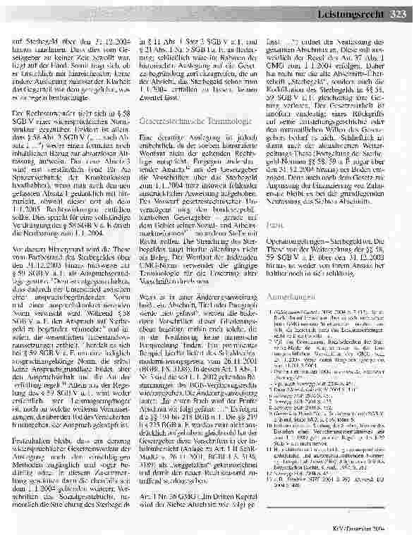 Vorschauseite 2: Das Sterbegeld nach §§ 58, 59 SGB V Requiescat in pace