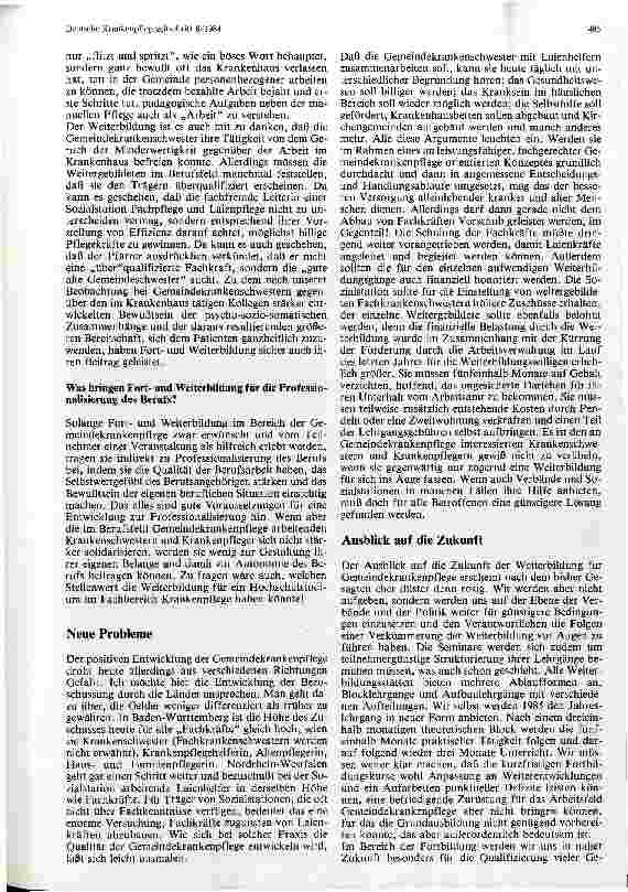 Vorschauseite 3: Zehn Jahre Fortbildung für Gemeindekrankenpflege