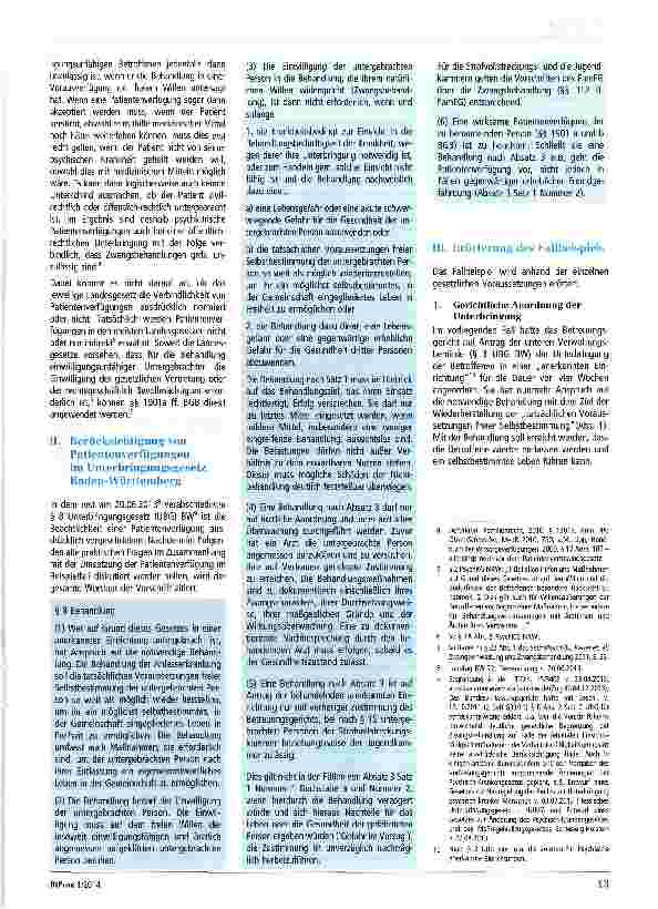 Vorschauseite 2: Psychiatrische Patientenverfügungen und öffentlich-rechtliche Unterbringung