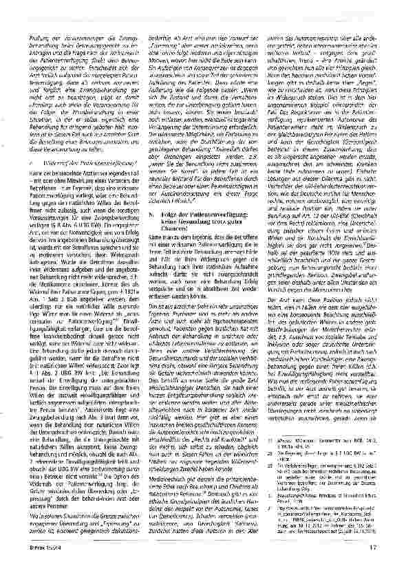Vorschauseite 6: Psychiatrische Patientenverfügungen und öffentlich-rechtliche Unterbringung