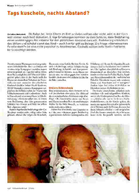 Vorschauseite 1: Tags kuscheln, nachts Abstand?