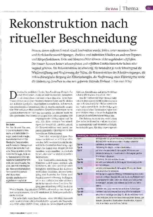 Vorschauseite 1: Rekonstruktion nach ritueller Beschneidung