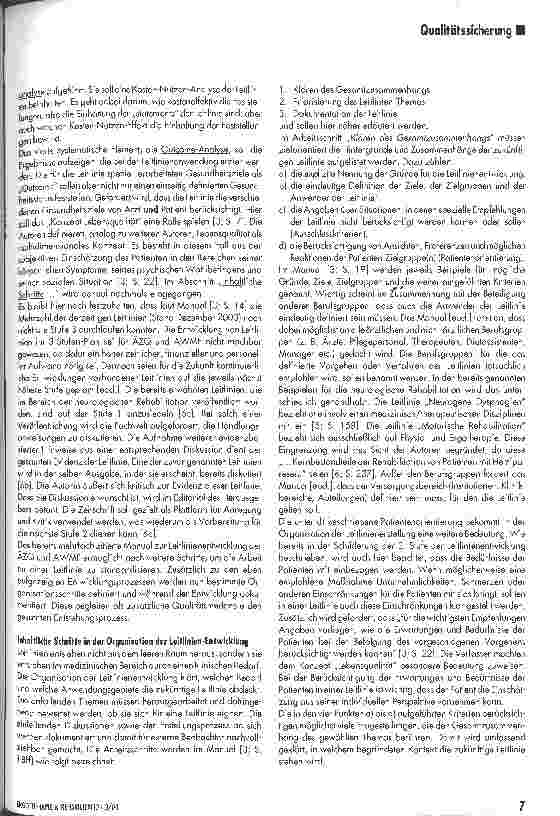 Vorschauseite 3: Ergotherapie - eine Leistung im Gesundheitswesen unter dem Blickwinkel des QS-lnstruments Leitline