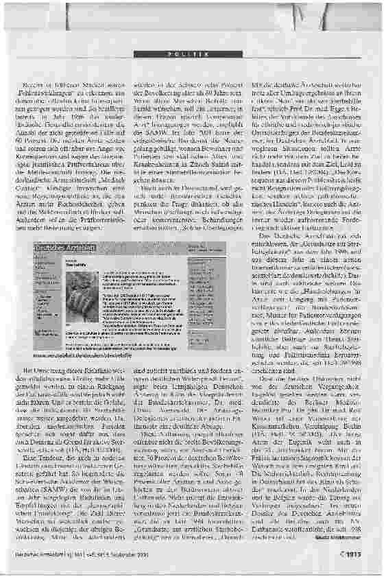 Vorschauseite 2: Eine steigende Dunkelziffer. Sterbehilfe, Euthanasie und Sterbebegleitung
