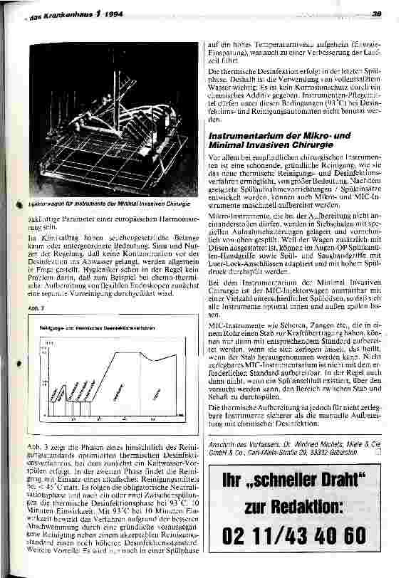 Vorschauseite 3: Die Aufbereitung chirurgischer Instrumente in Desinfektionsund Reinigungsautomaten