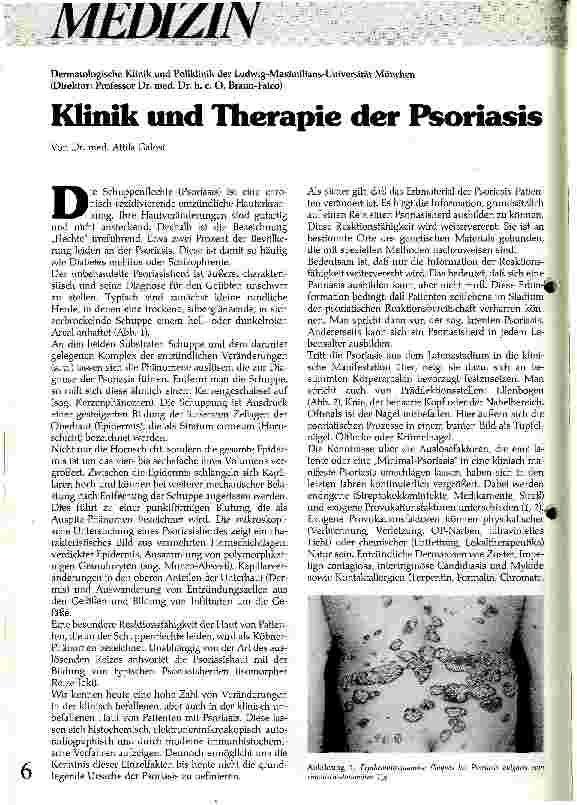 Vorschauseite 1: Klinik und Therapie der Psoriasis
