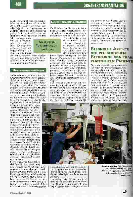 Vorschauseite 3: Zum heutigen Stand der Organtransplantation
