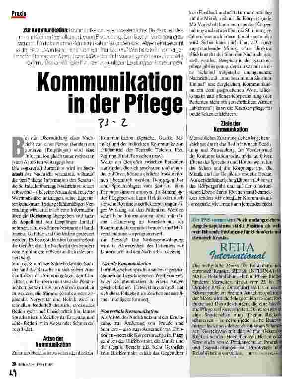Vorschauseite 1: Kommunikation in der Pflege